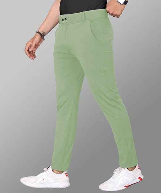 MiraMichi Men's Slim Fit Stretchable Casual Trouser