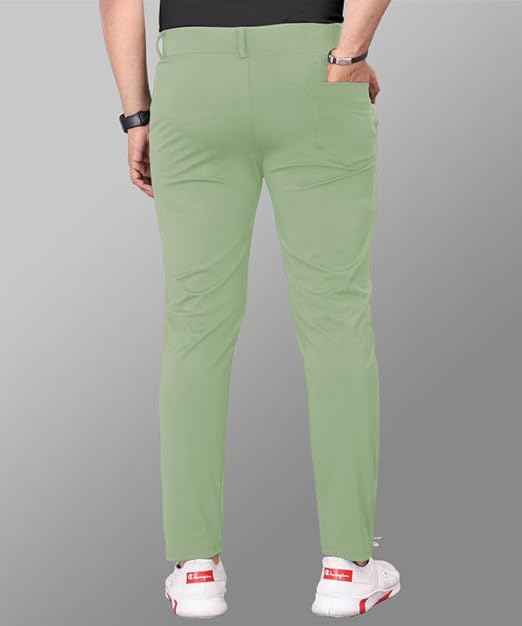 MiraMichi Men's Slim Fit Stretchable Casual Trouser