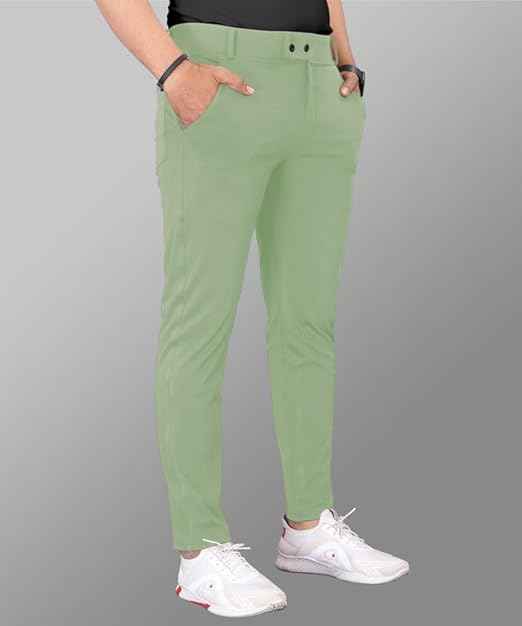 MiraMichi Men's Slim Fit Stretchable Casual Trouser