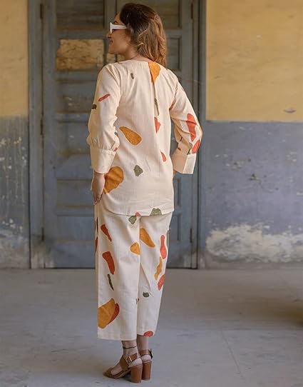 FABNEX Stylish Printed Cotton Blend Co Ord Set