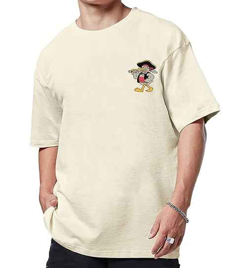 Oversize Loose Baggy Fit Drop Shoulder Half Sleeve T-Shirt for Men