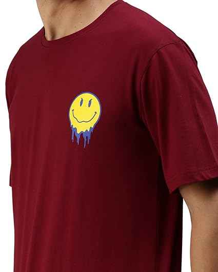 Oversize Loose Baggy Fit Drop Shoulder Half Sleeve T-Shirt for Men