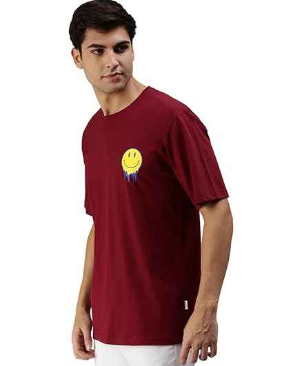 Oversize Loose Baggy Fit Drop Shoulder Half Sleeve T-Shirt for Men