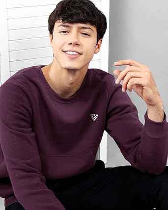 Noble Monk Men Fleece Crew Neck Sweatshirt