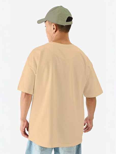 LEOTUDE Half Sleeve Oversized Tshirt for Men