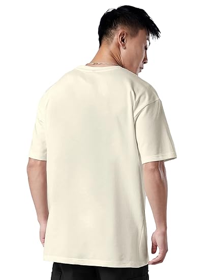 Oversize Loose Baggy Fit Drop Shoulder Half Sleeve T-Shirt for Men