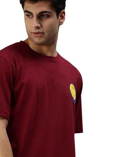 Oversize Loose Baggy Fit Drop Shoulder Half Sleeve T-Shirt for Men