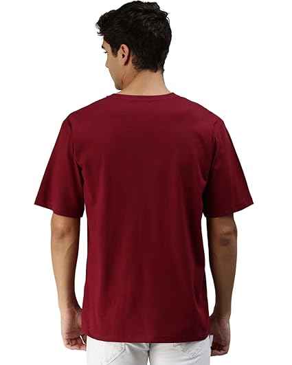 Oversize Loose Baggy Fit Drop Shoulder Half Sleeve T-Shirt for Men