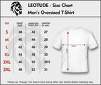 LEOTUDE Half Sleeve Oversized Tshirt for Men
