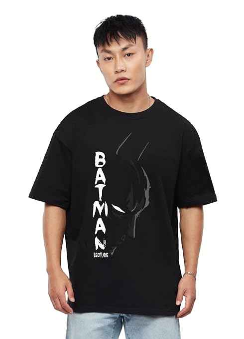 LEOTUDE Half Sleeve Oversized Tshirt for Men
