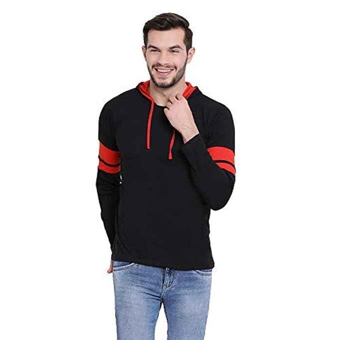 BZR-Regular Fit Black Men Fullsleeve Tshirts