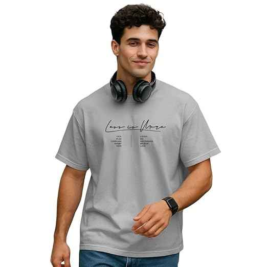 Men's Cotton Oversized Fit Graphic Print T-Shirt