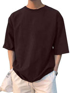 LEOTUDE Half Sleeve Oversized Tshirt for Men