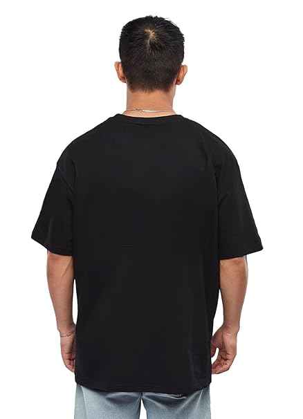 LEOTUDE Half Sleeve Oversized Tshirt for Men