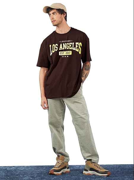 LEOTUDE Women's Oversized Cottonblend Tshirt
