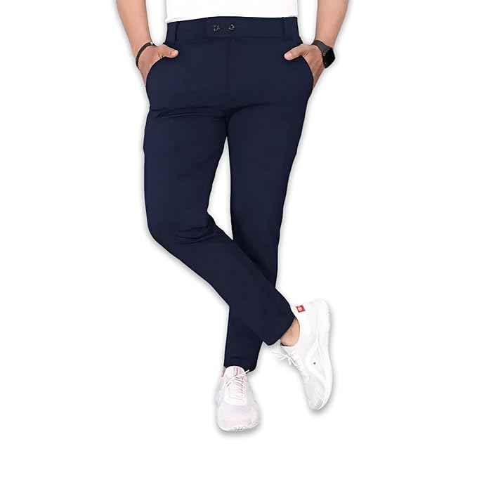 Men's Stylish Slim Fit Trousers for Office and Casual Wear