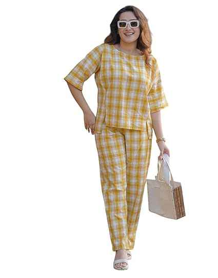 FABNEX Stylish Printed Cotton Blend Co Ord Set for Women || Casual & Festive Indo-Western Outfit (K 125-127)
