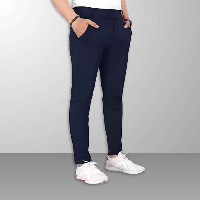 Men's Stylish Slim Fit Trousers for Office and Casual Wear