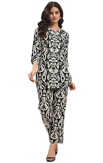 Truvon Fashions Women Co-Ords Set, Kurta and Palazzo Set