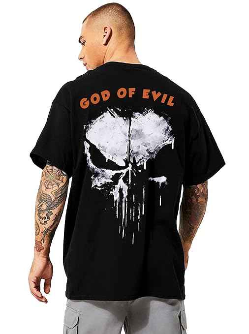 LEOTUDE Oversized Cottonblend Half Sleeve Tshirt