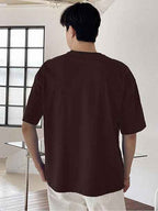 LEOTUDE Half Sleeve Oversized Tshirt for Men
