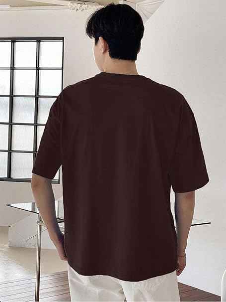 LEOTUDE Half Sleeve Oversized Tshirt for Men