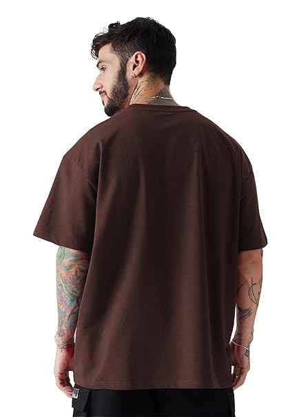 LEOTUDE Men's Cottonblend Oversized Half Sleeve Tshirt
