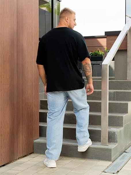 LEOTUDE Men's Cotton Oversized Men Tshirt
