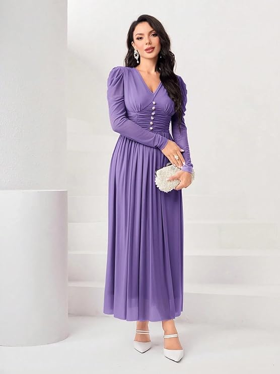 FABNEX Stylish One Piece Long Maxi Dress for Women (K-177-180)