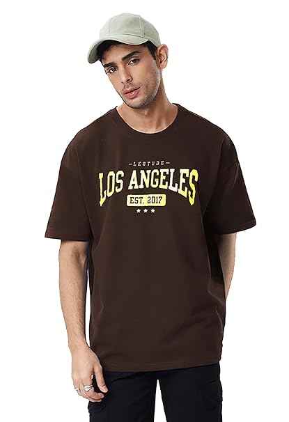 LEOTUDE Women's Oversized Cottonblend Tshirt