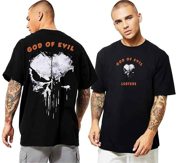 LEOTUDE Oversized Cottonblend Half Sleeve Tshirt