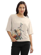 Crew-Neck Crop oversized T-Shirt for Women