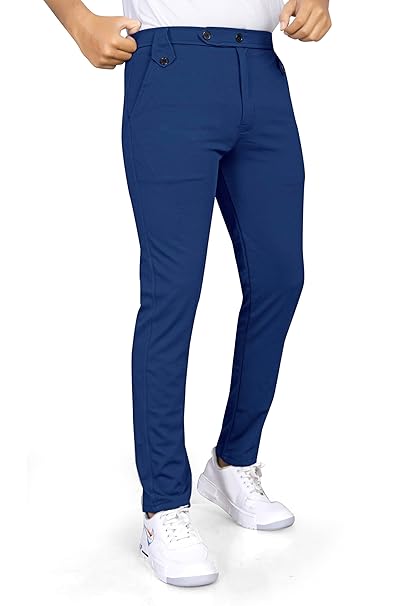 SRT CREATION Men's Lycra Solid Lycra Slim Fit Stretchable Casual Wear