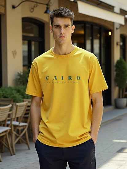 Men's Cotton Oversized Fit Graphic Print T-Shirt