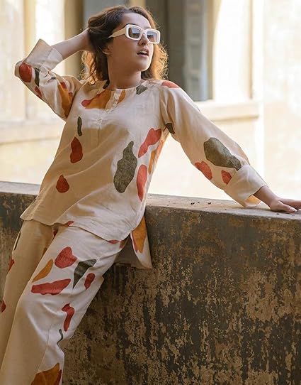 FABNEX Stylish Printed Cotton Blend Co Ord Set