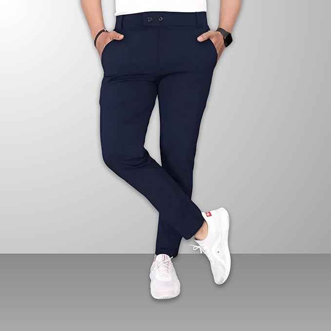 Men's Stylish Slim Fit Trousers for Office and Casual Wear