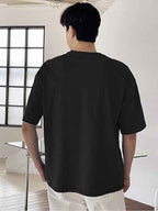 LEOTUDE Half Sleeve Oversized Tshirt for Men