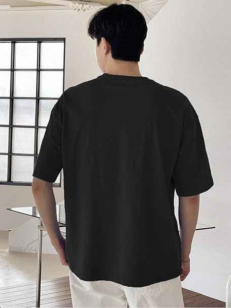 LEOTUDE Half Sleeve Oversized Tshirt for Men