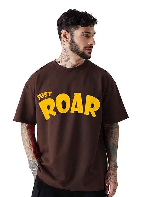 LEOTUDE Men's Cottonblend Oversized Half Sleeve Tshirt