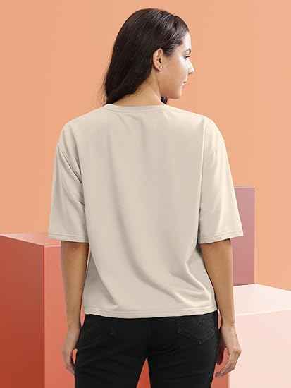 Crew-Neck Crop oversized T-Shirt for Women