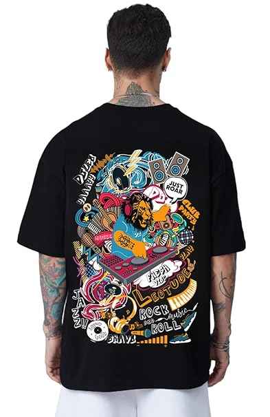 LEOTUDE Men's Cottonblend Oversized Half Sleeve Tshirt