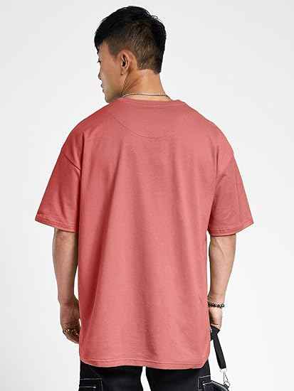 Oversize Loose Baggy Fit Drop Shoulder Stylish Half Sleeve T-Shirt for Men