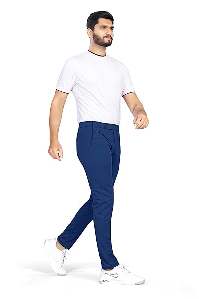 SRT CREATION Men's Lycra Solid Lycra Slim Fit Stretchable Casual Wear