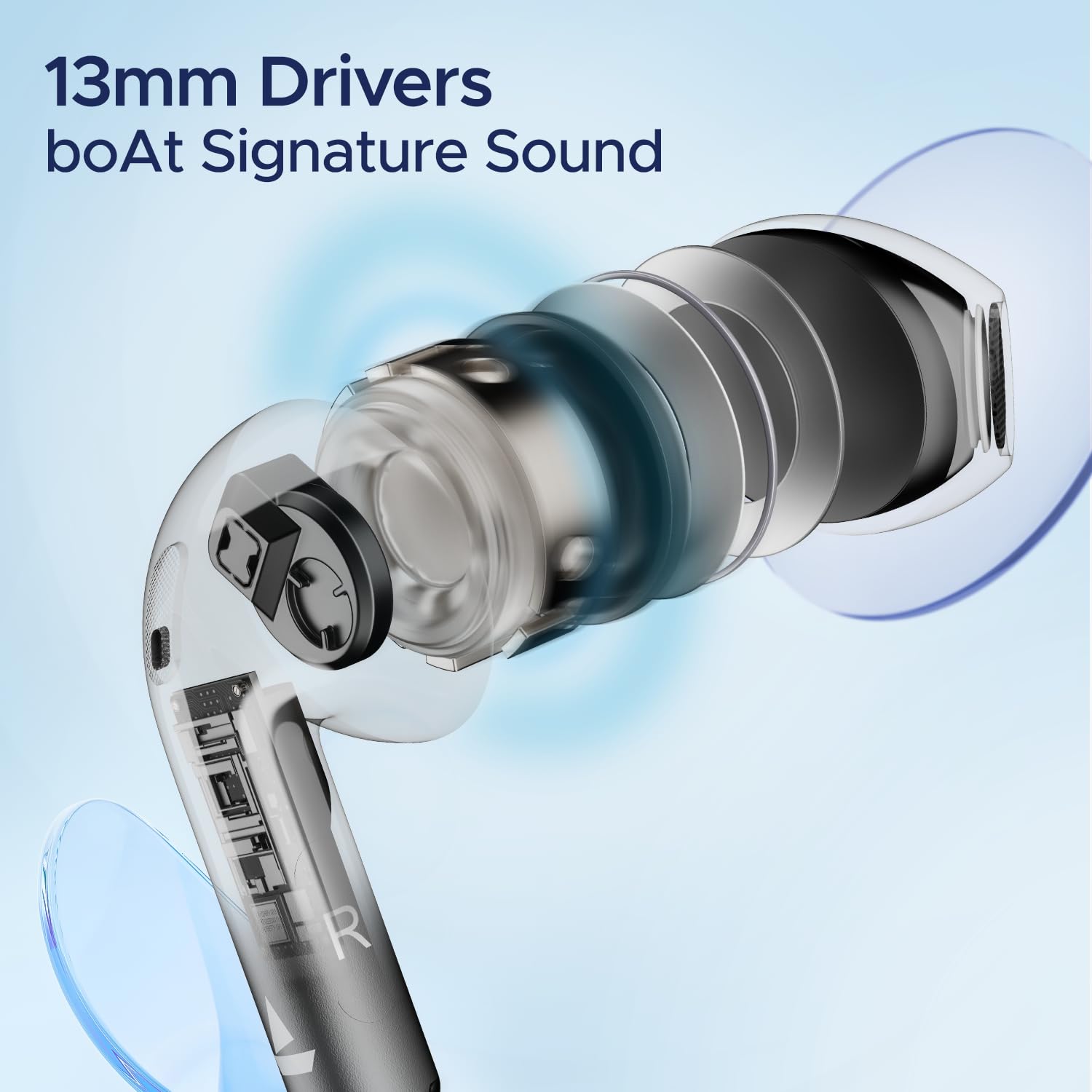 Boat Airdopes Joy, 35Hrs Battery, Fast Charge, IWP Tech, Low Latency, 2Mic ENx, Type-C Port, v5.3 Bluetooth Earbuds