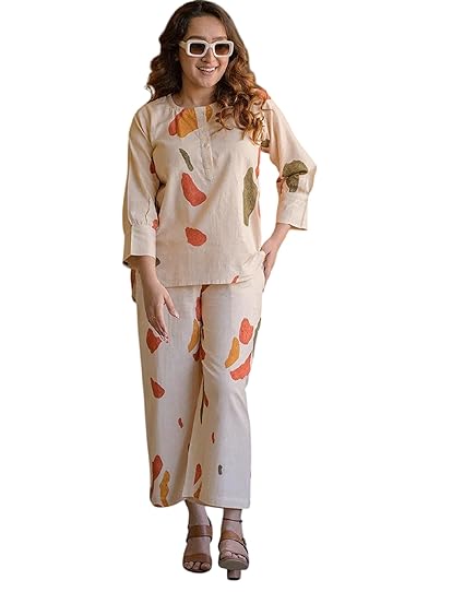 FABNEX Stylish Printed Cotton Blend Co Ord Set