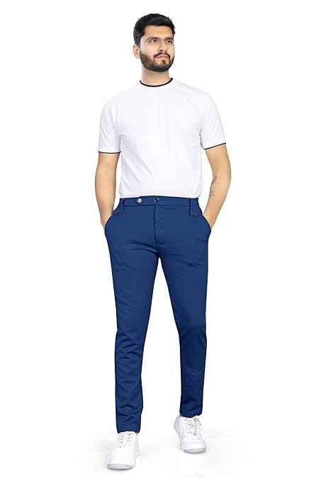 SRT CREATION Men's Lycra Solid Lycra Slim Fit Stretchable Casual Wear
