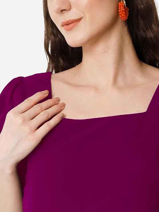 Femvy Designer Georgette Solid Gown for Women 761