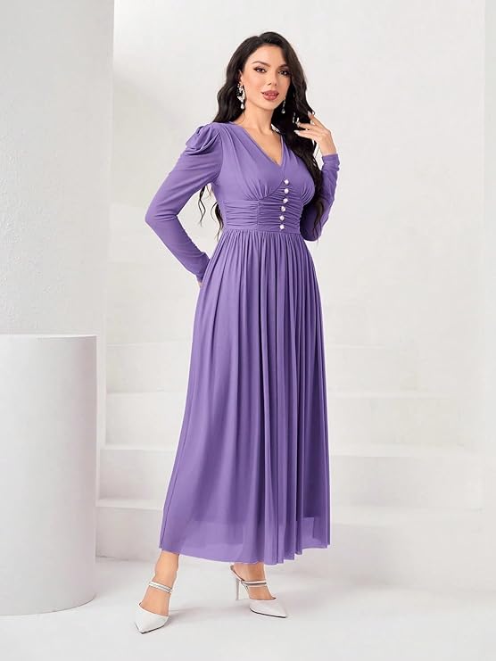 FABNEX Stylish One Piece Long Maxi Dress for Women (K-177-180)