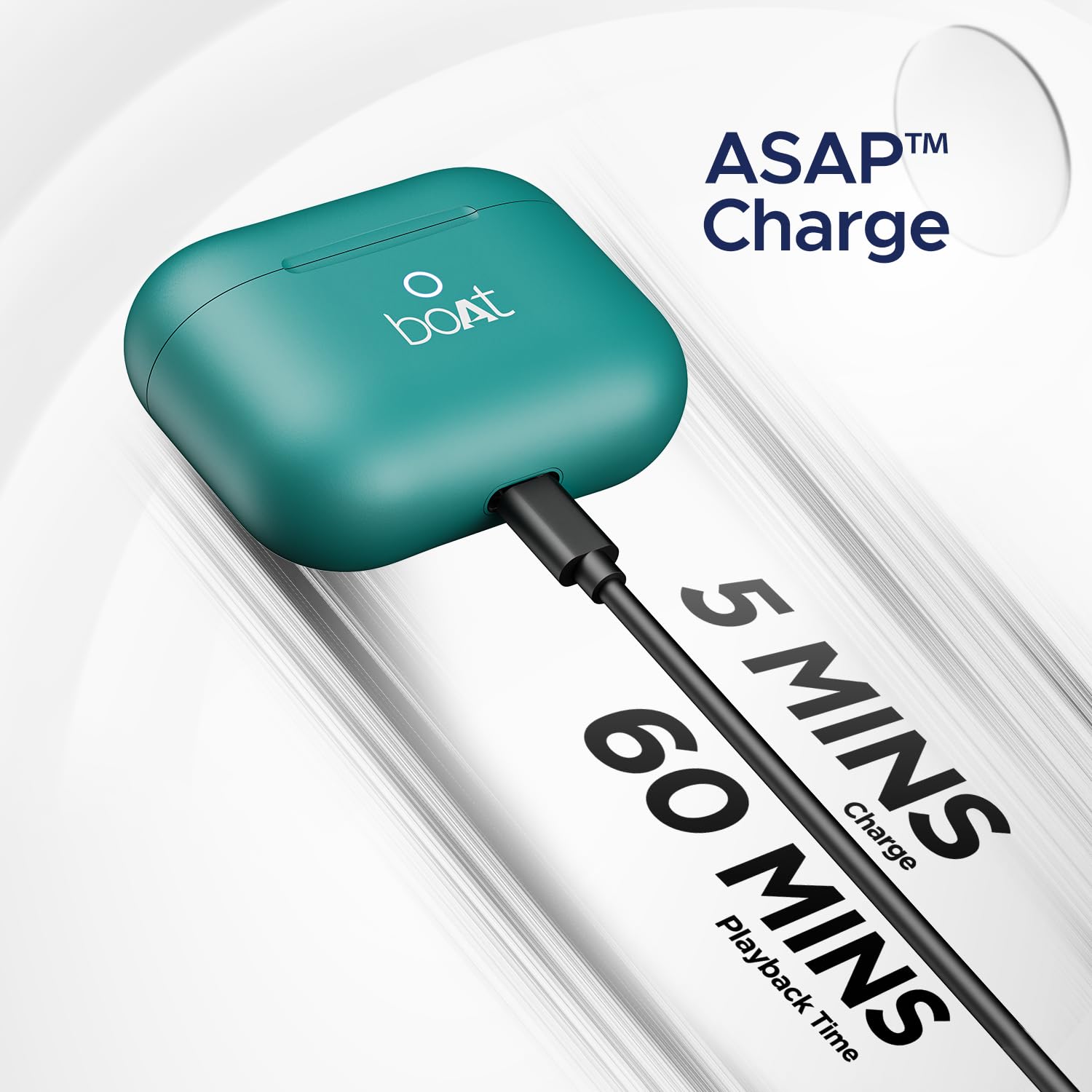 boAt Airdopes Joy, 35Hrs Battery, Fast Charge, IWP Tech, Low Latency, 2Mic ENx, Type-C Port, v5.3 Bluetooth Earbuds