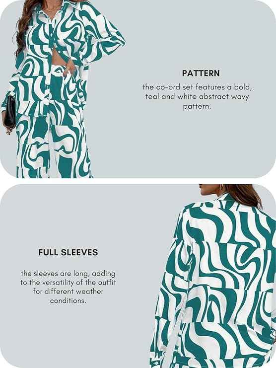 Leriya Fashion Ethnic Co Ord Set || Frenchy Striped & Geo Print Co-Ord Set for Women
